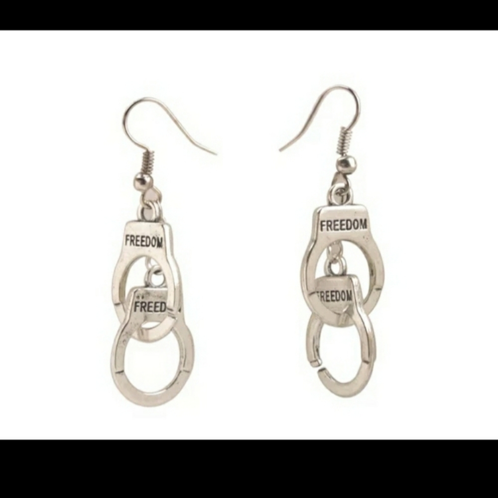 FREEDOM HANDCUFF EARRINGS